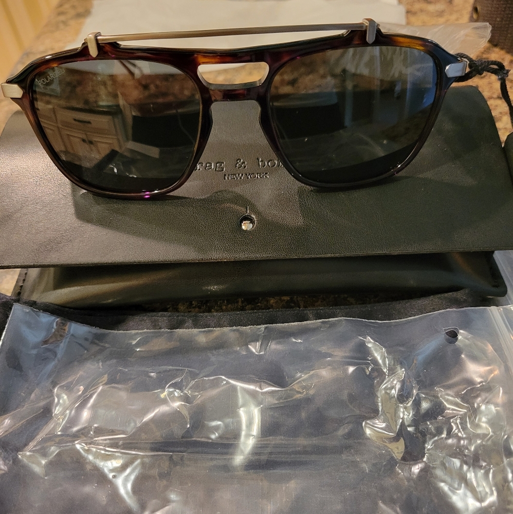 Rag and Bone Polarized Pilot Sunglasses RB001 - Picture 13 of 16